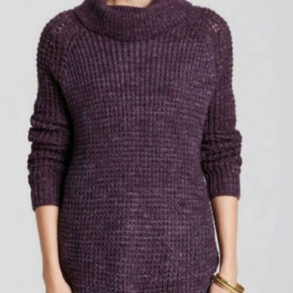 Free People Sweaters - HOST PIC BOHO  Free People Dylan Tweedy Cowl Neck Sweater Plum color SZ M